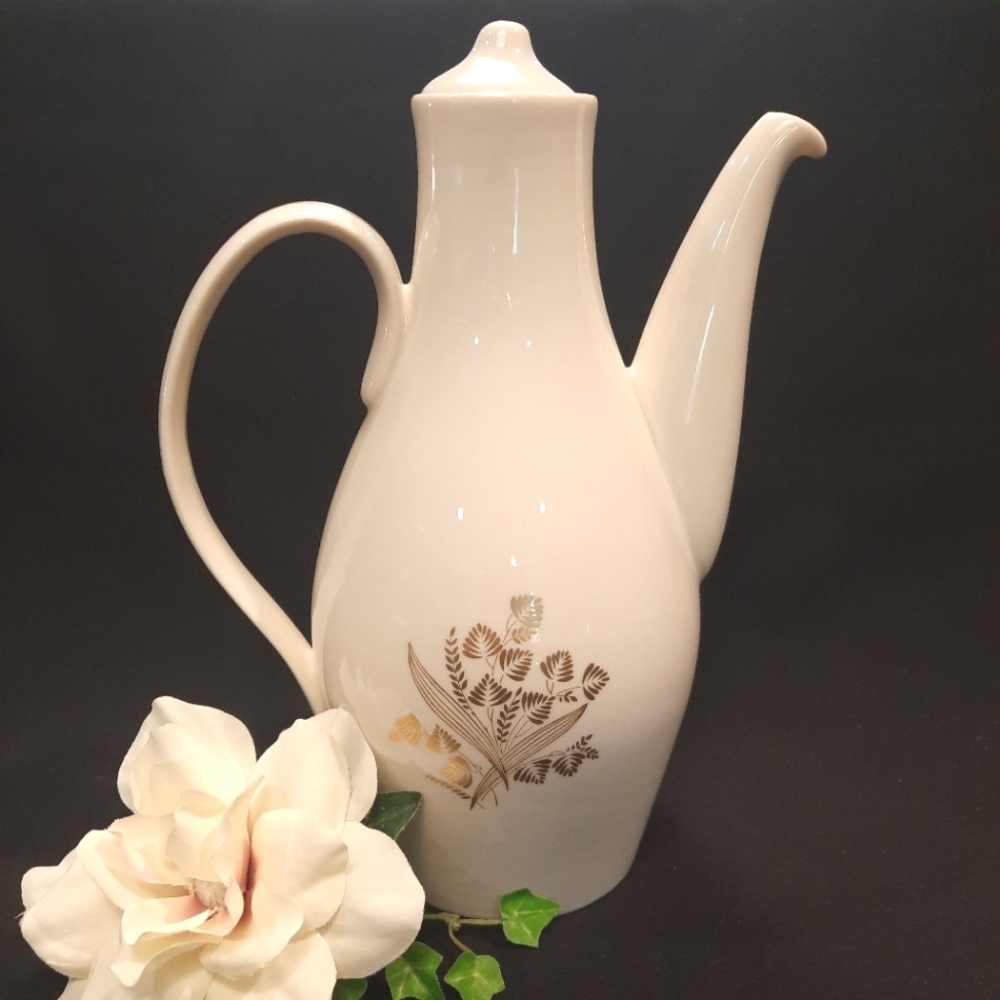 Vintage Castleton China Golden Meadow Coffee Pot with Lid